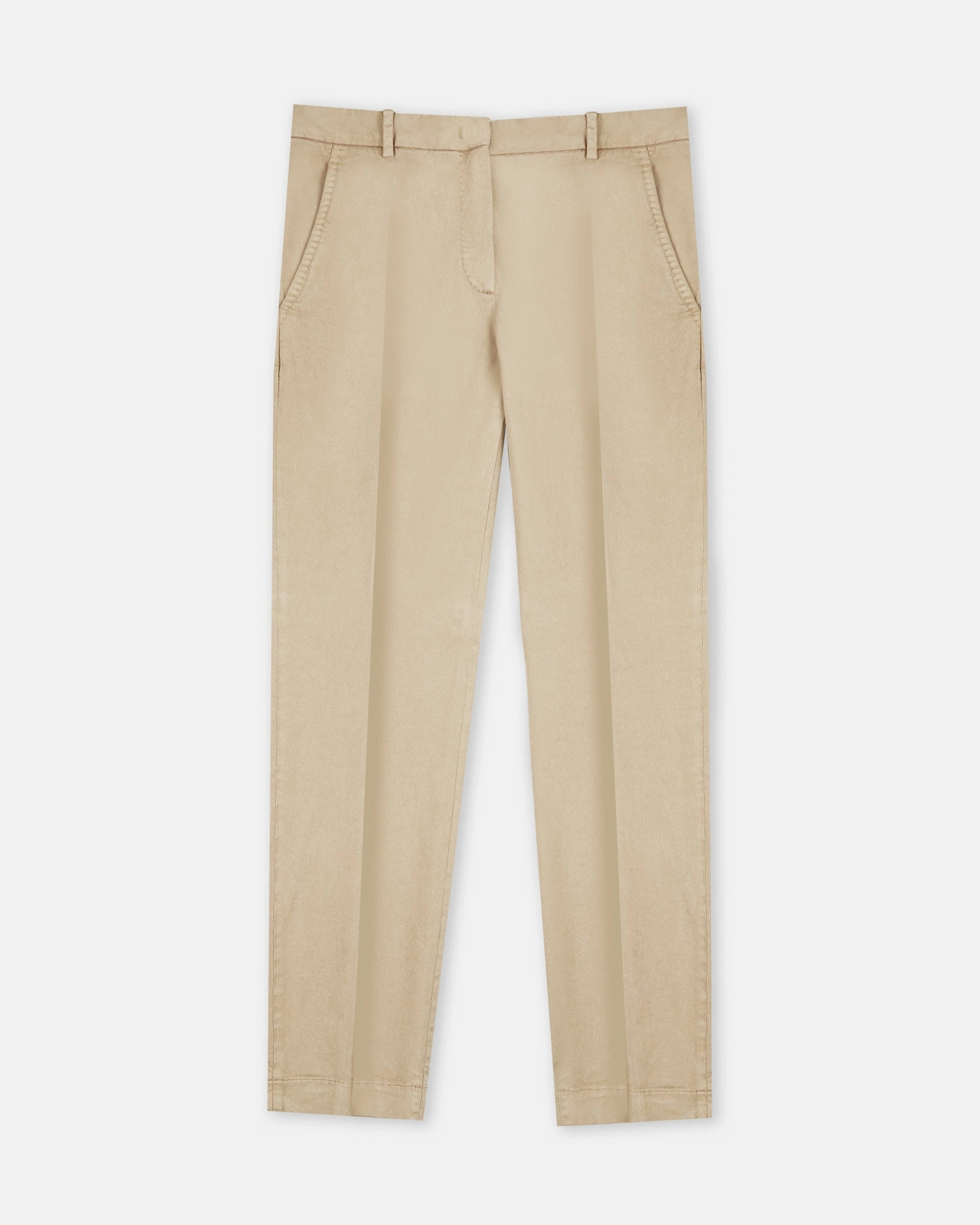 Slim fit trousers in certified cotton gabardine and lyocell Flexible Fabric