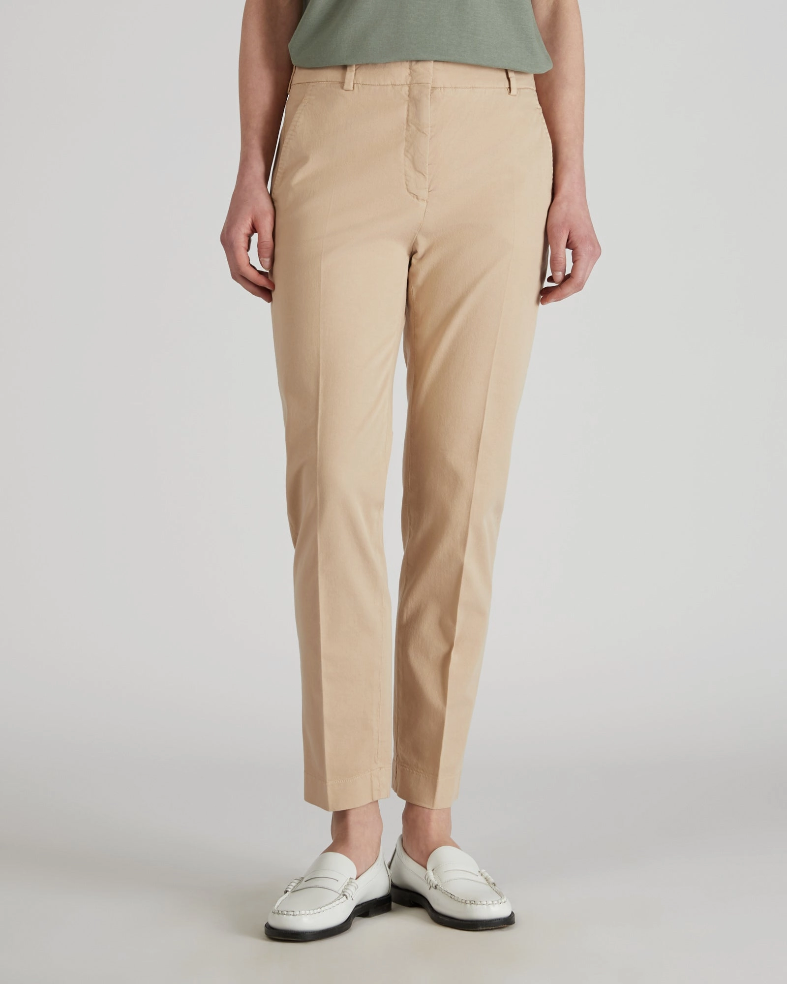 Slim fit trousers in certified cotton gabardine and lyocell AbrasionResistantPanels