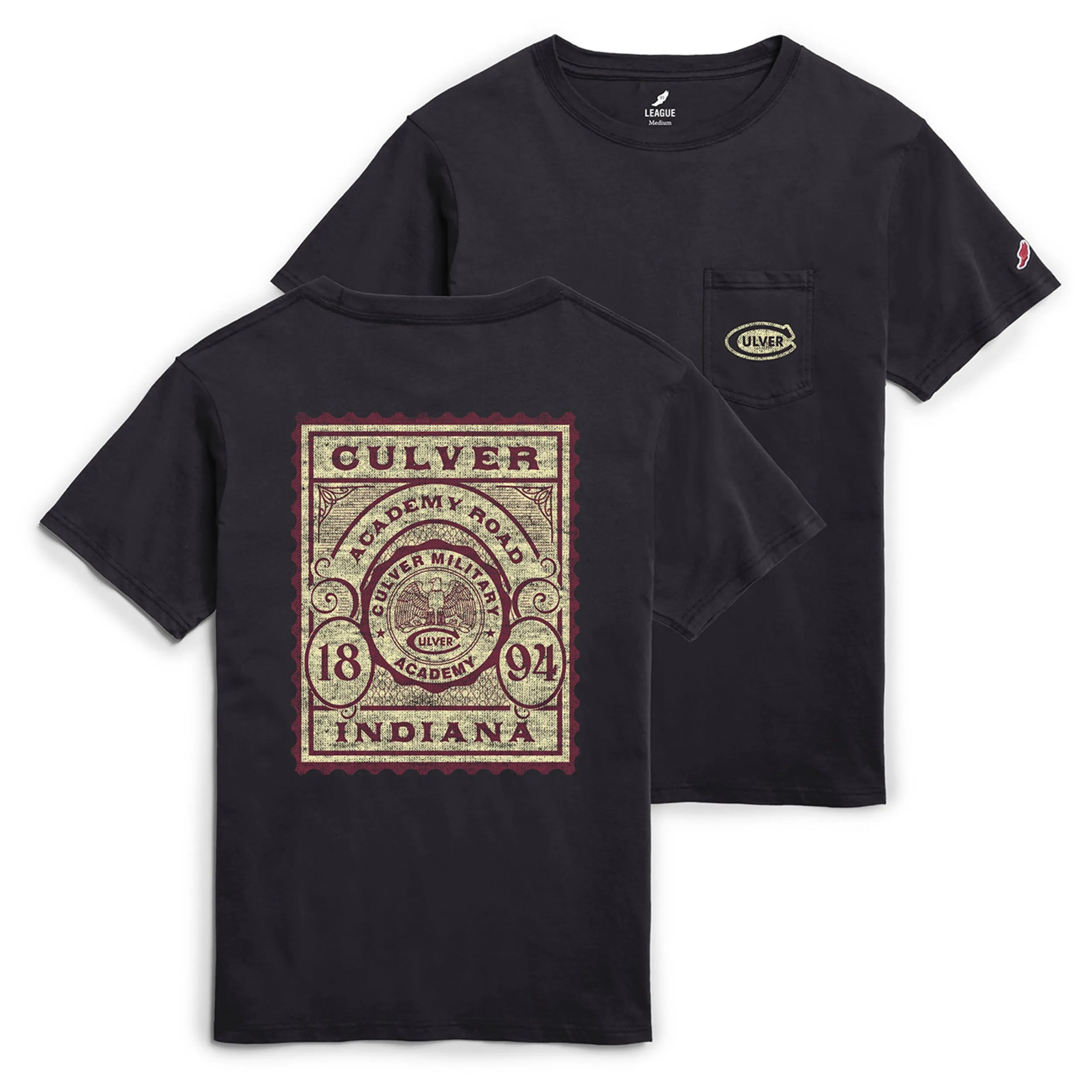 All American Stamp Pocket Tee - Black Quick Dry Wear Easygoing Design