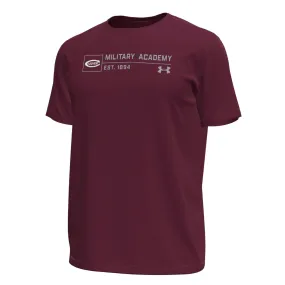 Under Armour Tech Stretch Short Sleeve Tee - Maroon Textured Surface Comfy Active Fit