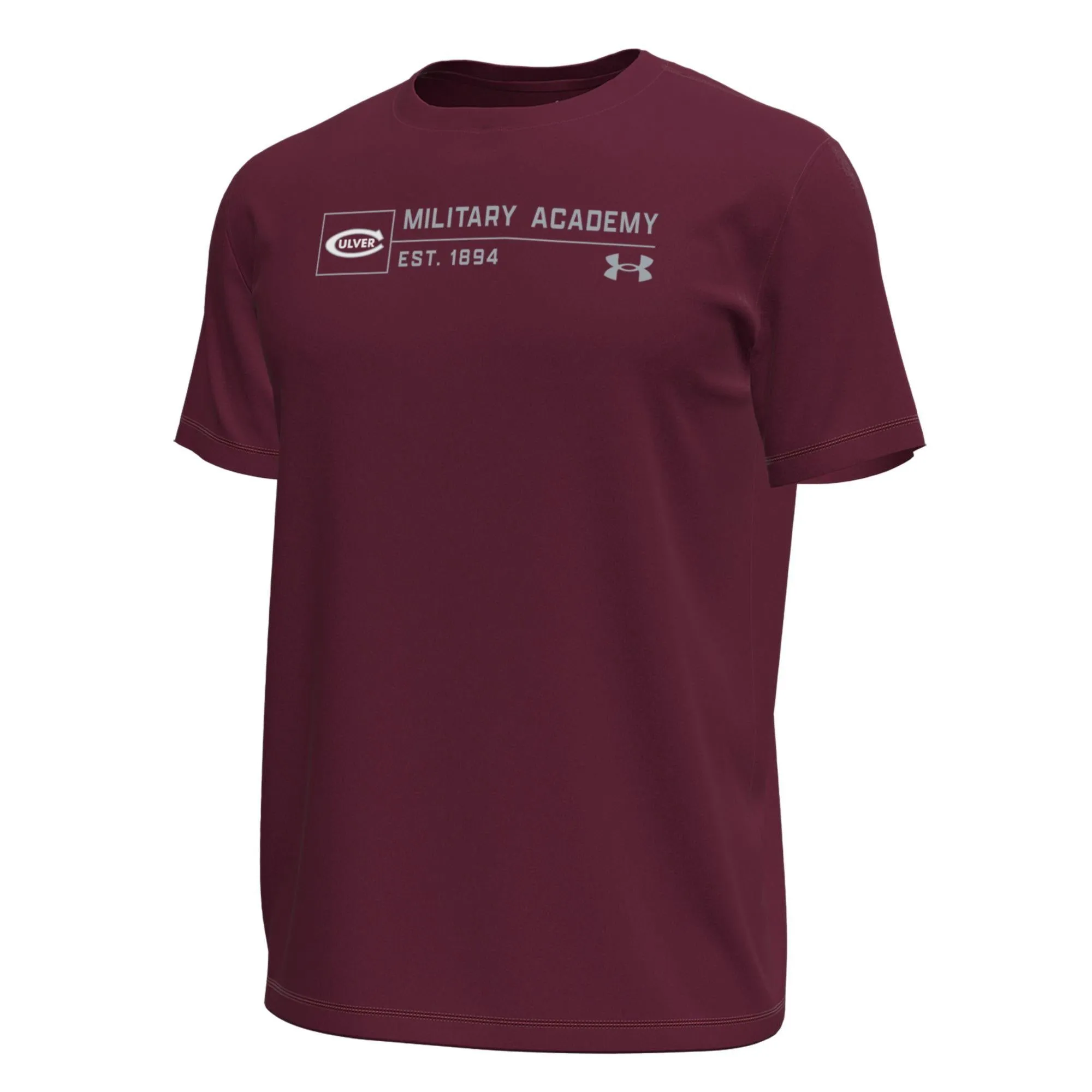 Under Armour Tech Stretch Short Sleeve Tee - Maroon Textured Surface Comfy Active Fit
