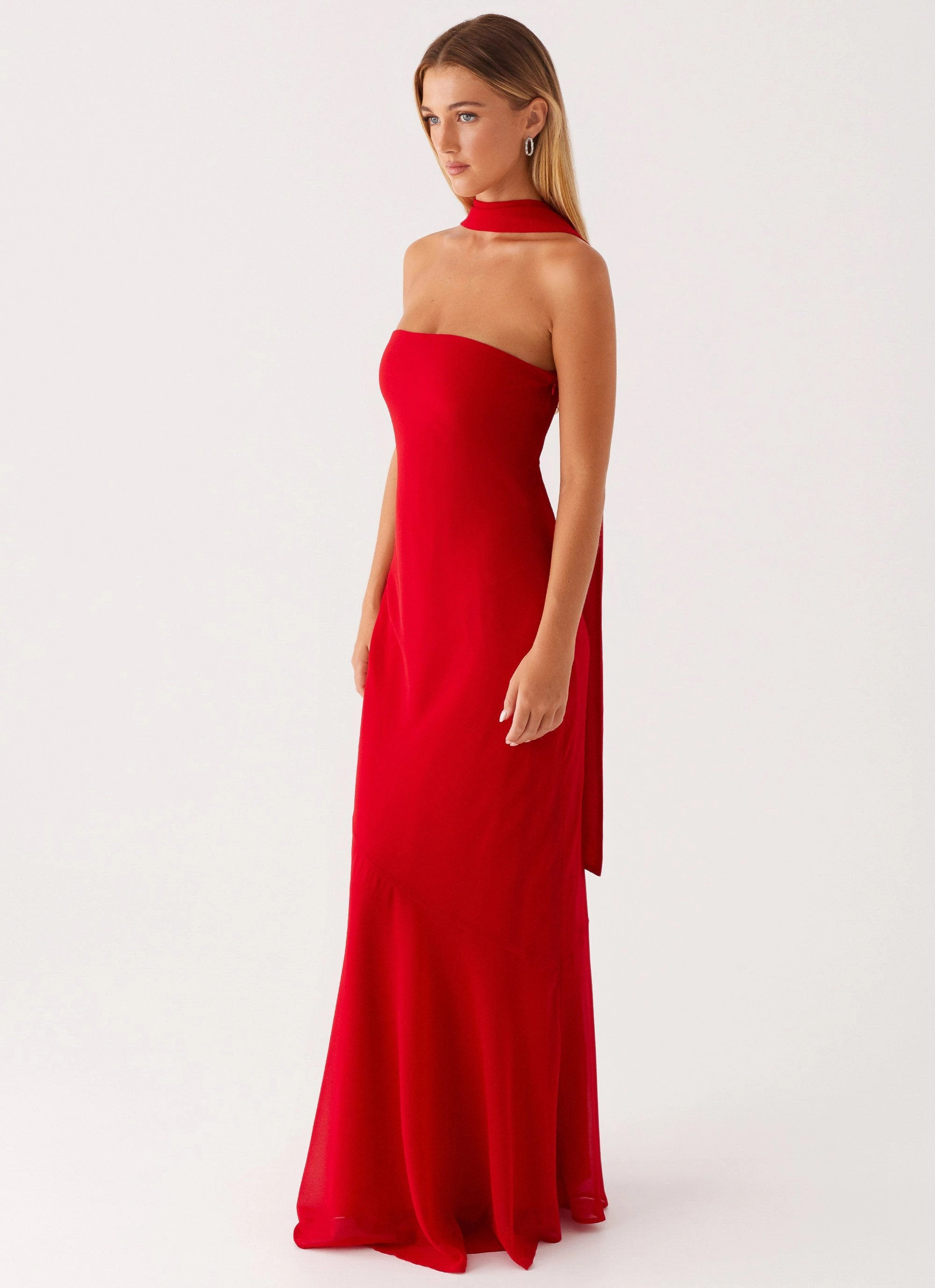 City Layers DurableStitching Under The Pagoda Maxi Dress - Red