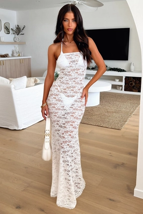 Sun-Protected Veradi Maxi Dress - White