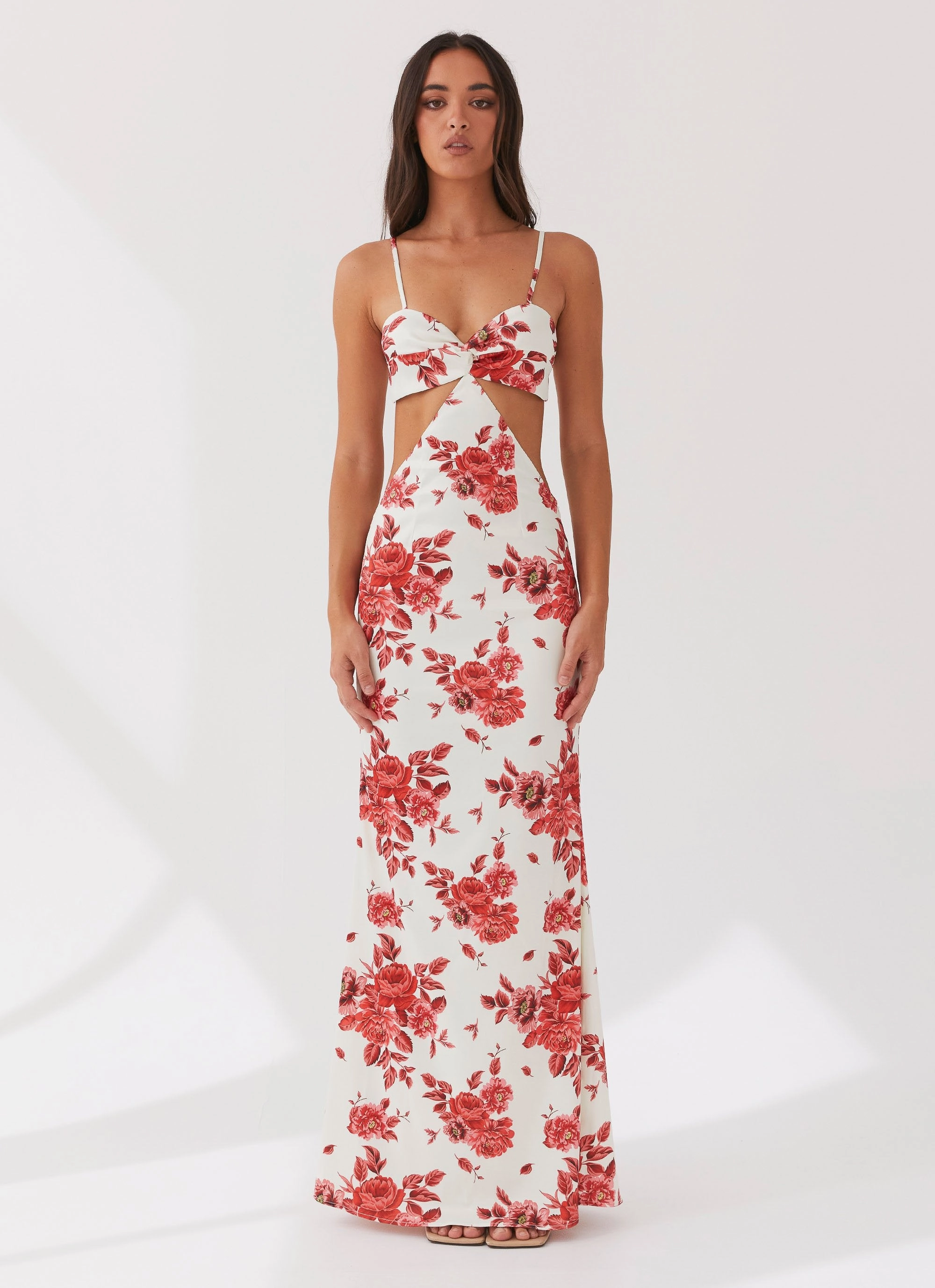 Rosie Satin Maxi Dress - Rosa Floria Fashionable Look
