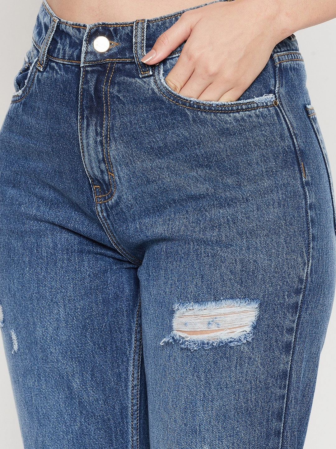 Madame Midblue Denim Stylish Cut