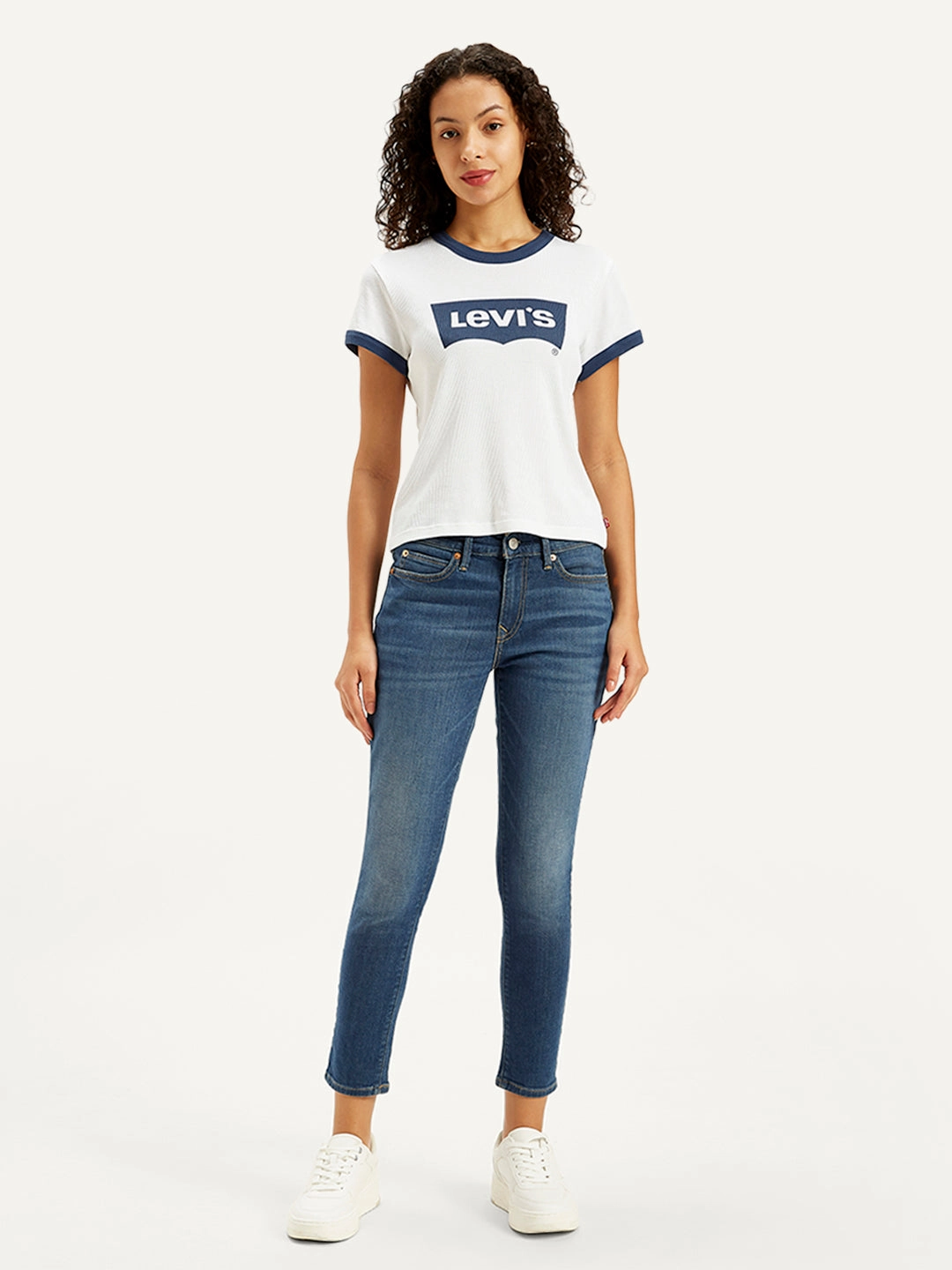 Casual Look Daily Mix Women's 711 Blue Skinny Fit Mid Rise Jeans