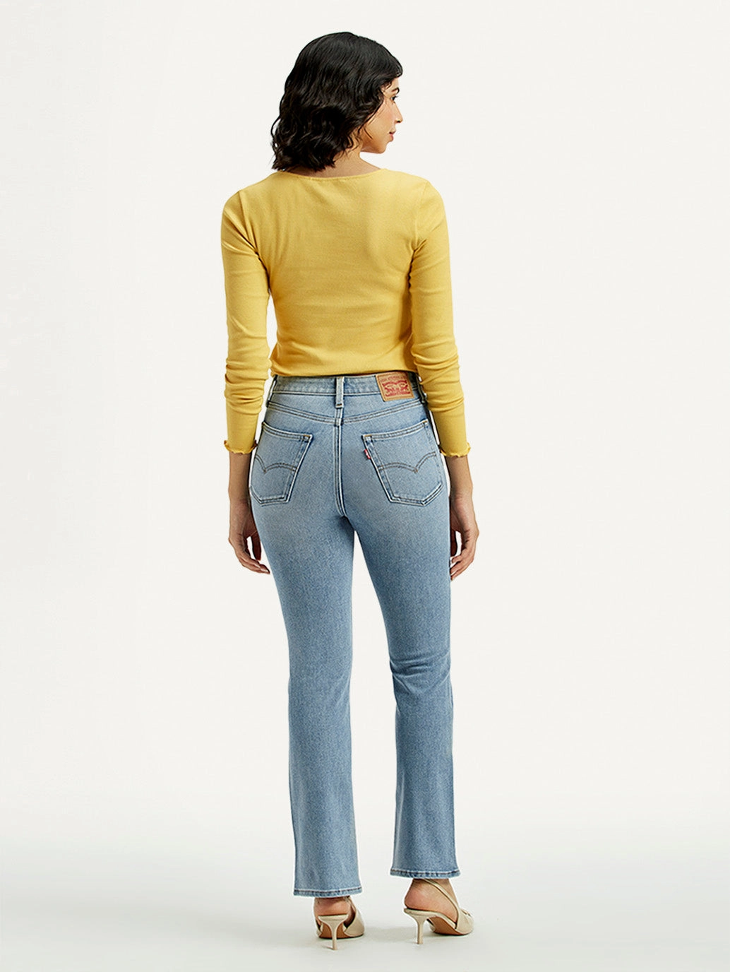 Women's 725 Light Indigo Flared Fit High Rise Jeans Common Wear