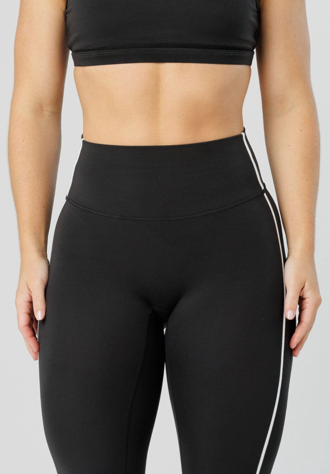 Core Fit Reluna Contrast-Piping Sculptseam? Plus Legging Black