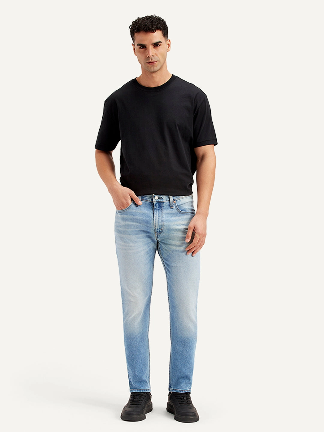 Men's 512 Light Blue Slim Tapered Fit Mid Rise Jeans school outfit Minimalist Adult Fashion