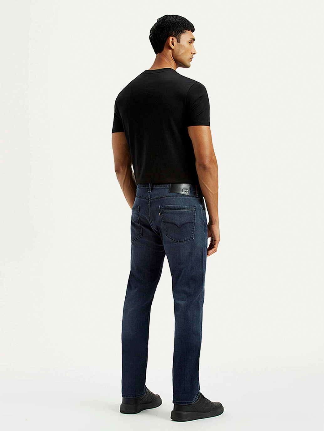 Elegant Formal Men's Redloop 513 Dark Indigo Slim Straight Fit Mid Rise Jeans