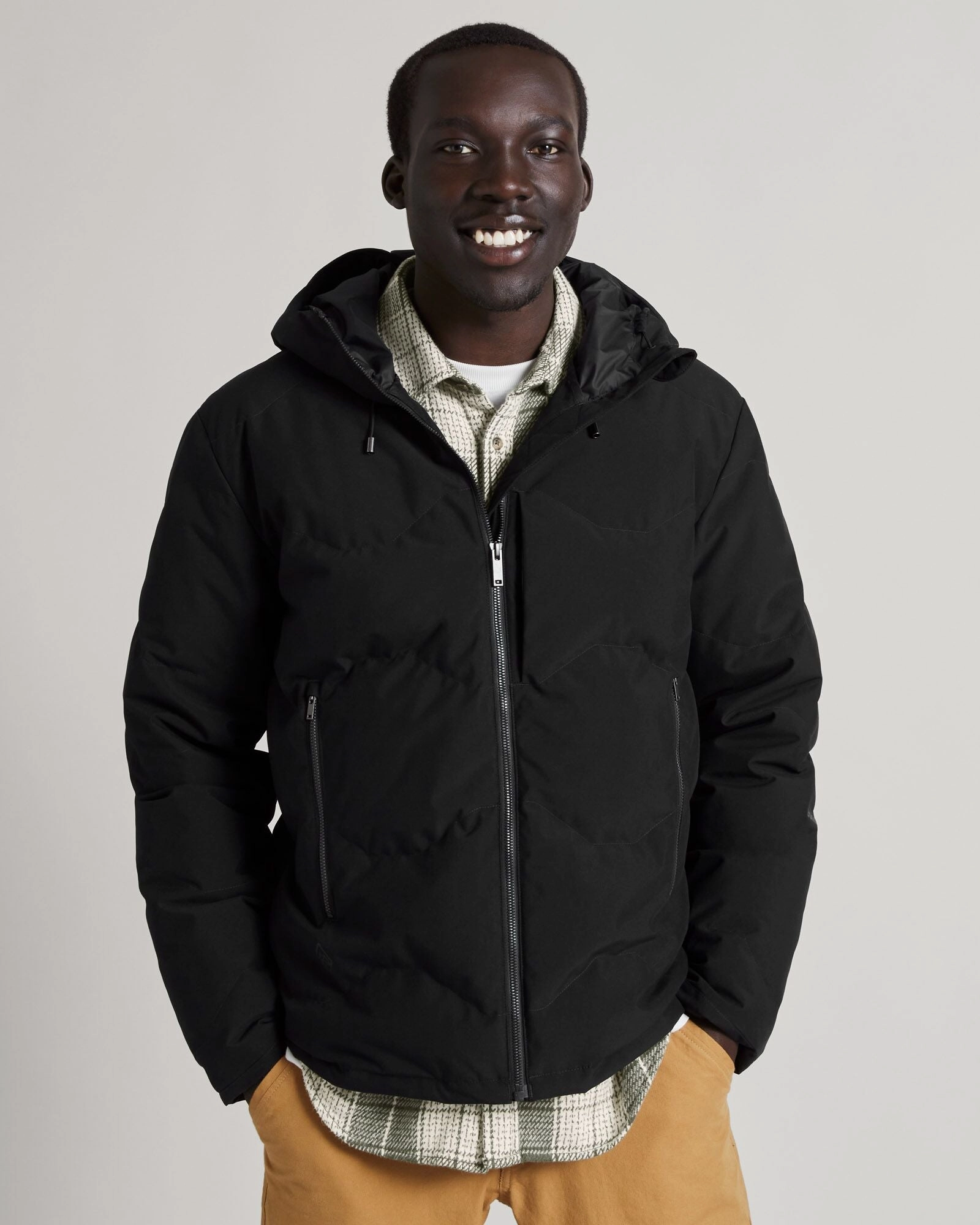 Men's Frisco X Hooded Down Jacket - Black Breathable fabric tech