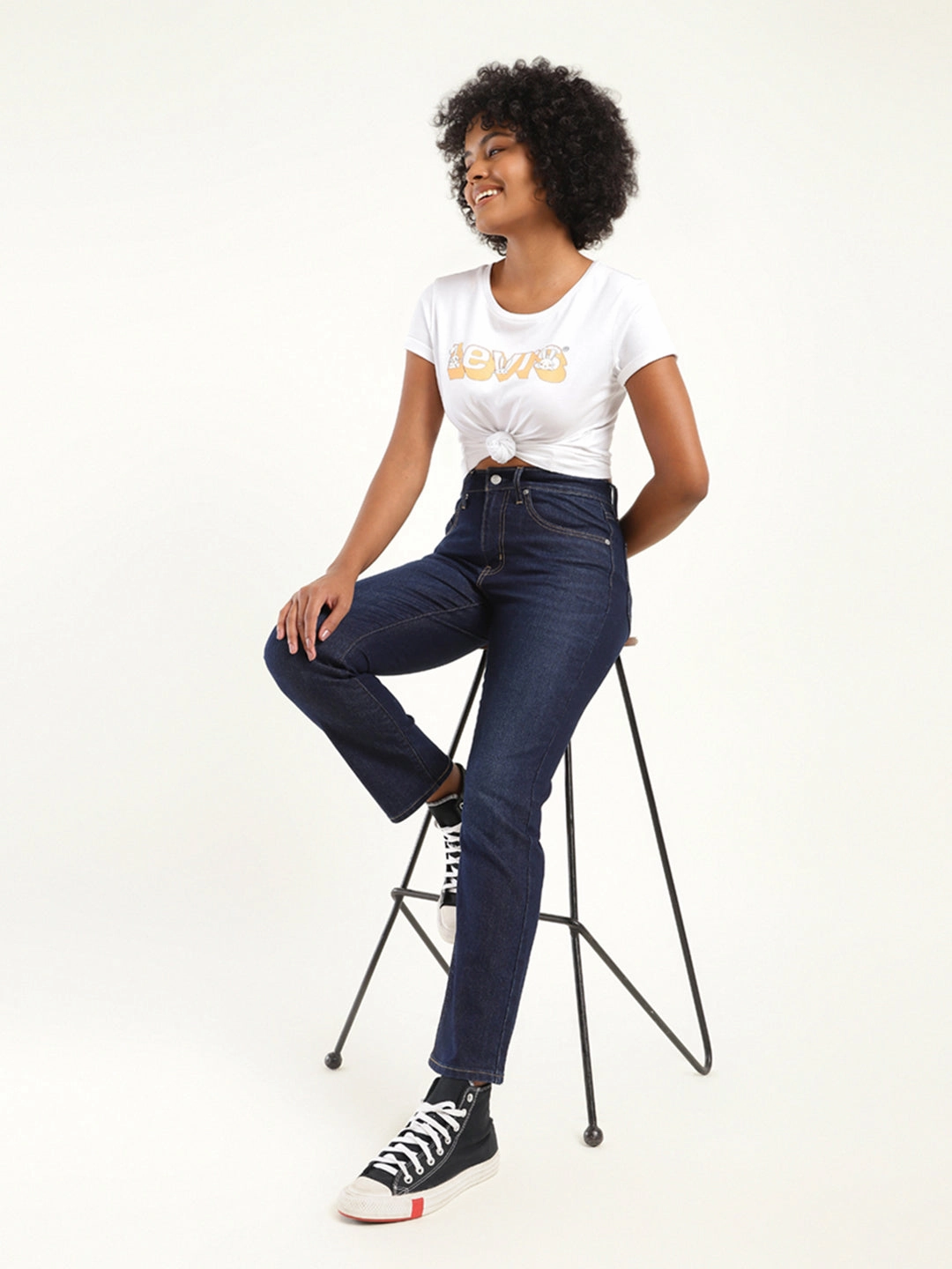 Women's 710 Blue Skinny Fit High Rise Jeans Anytime Wear Regular Style