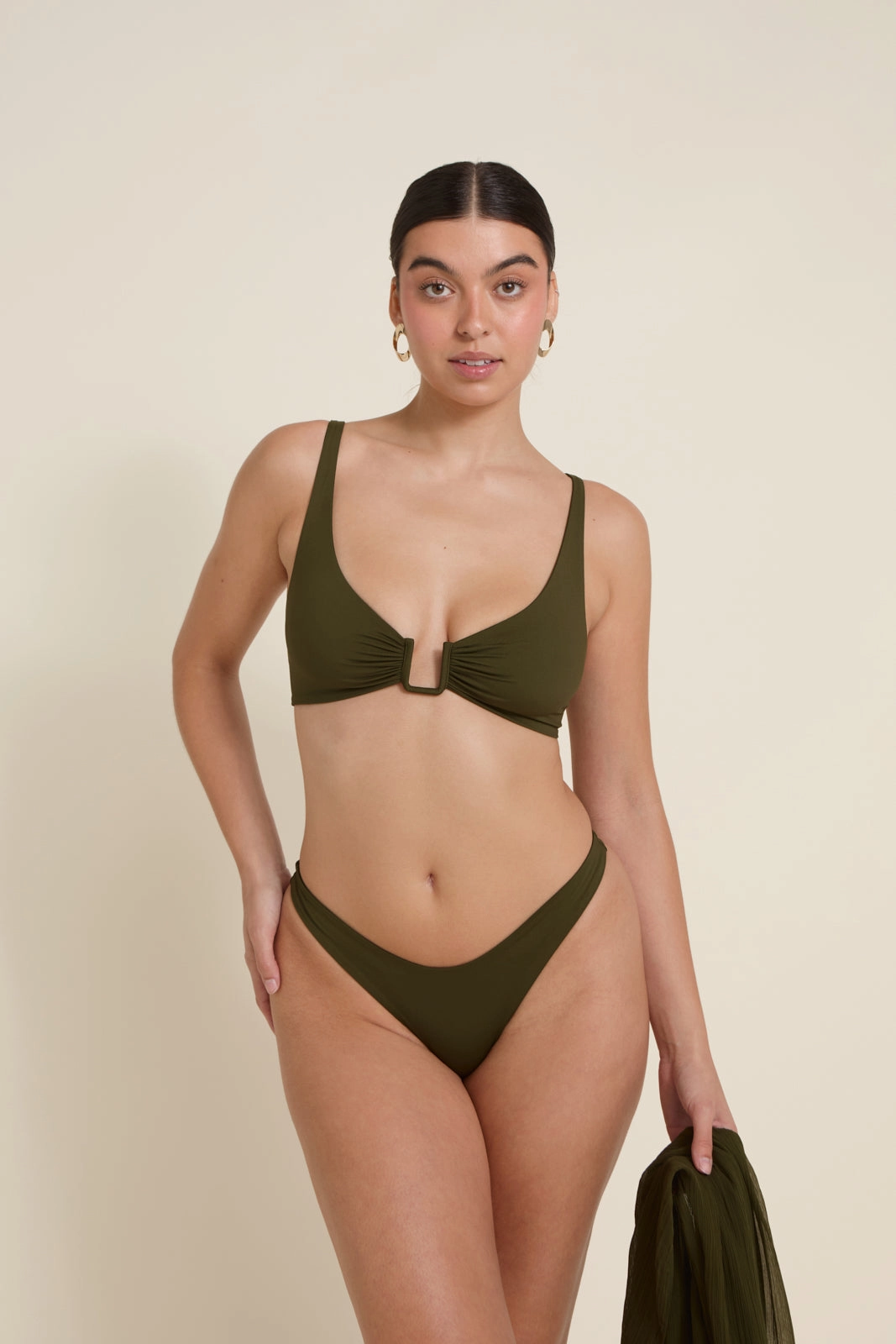 Abrasion resistant Sunny Escape Palma Top - Juniper Green (Soft Touch)