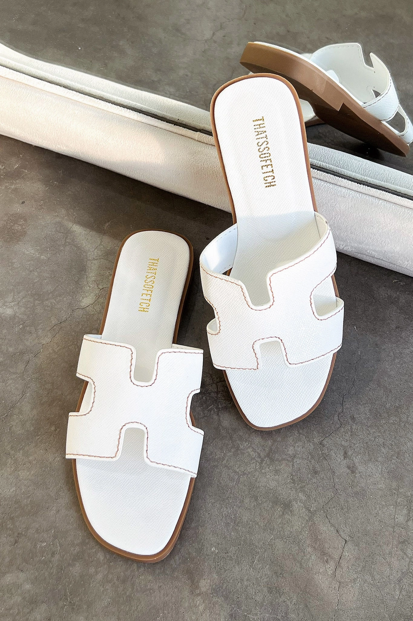 Valia Slides - White Latest Trend Island Paradise