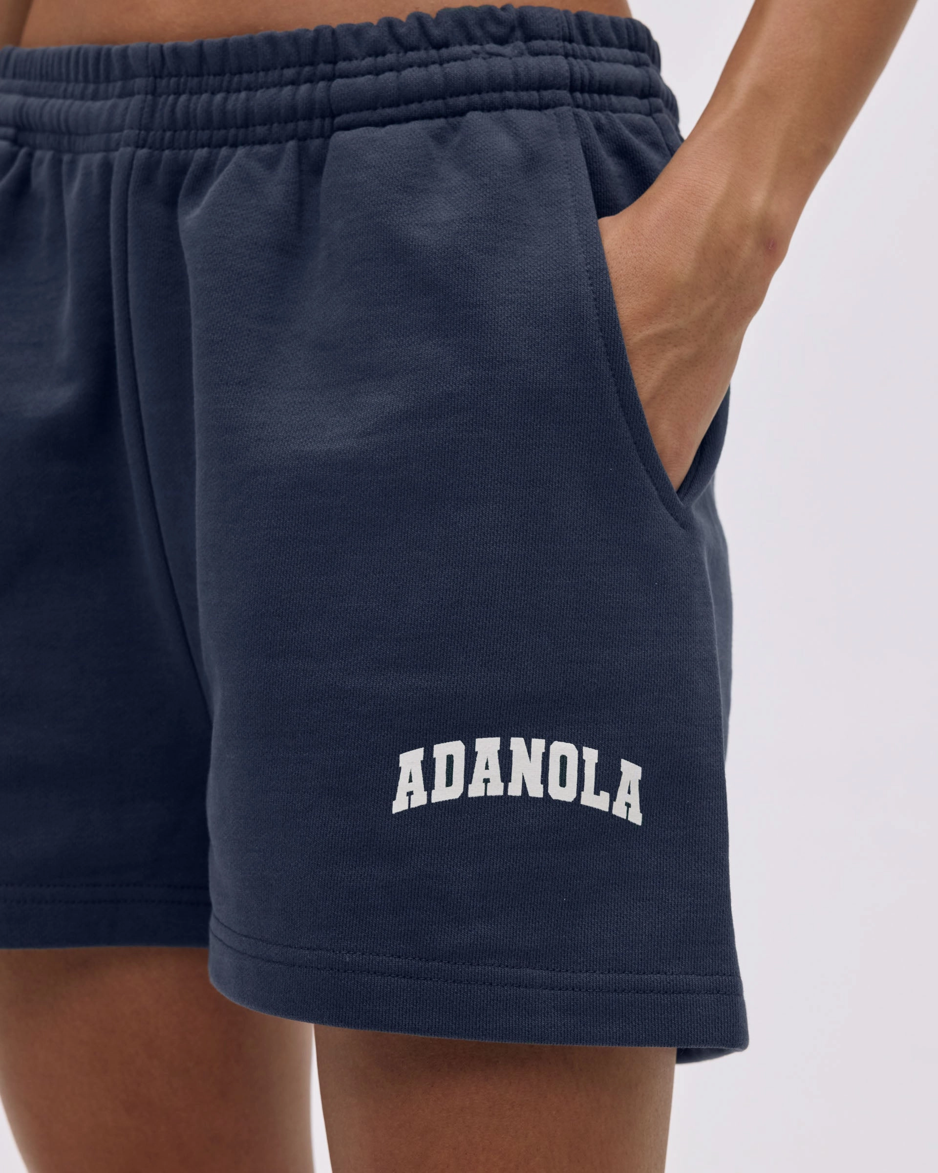 Varsity Sweat Shorts - Midnight Blue/Marshmallow White Chill Look