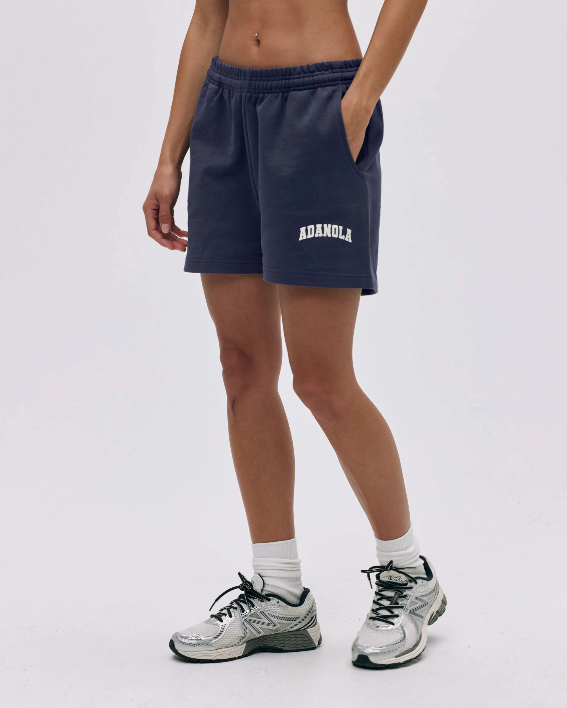 Varsity Sweat Shorts - Midnight Blue/Marshmallow White Stain-Resistant