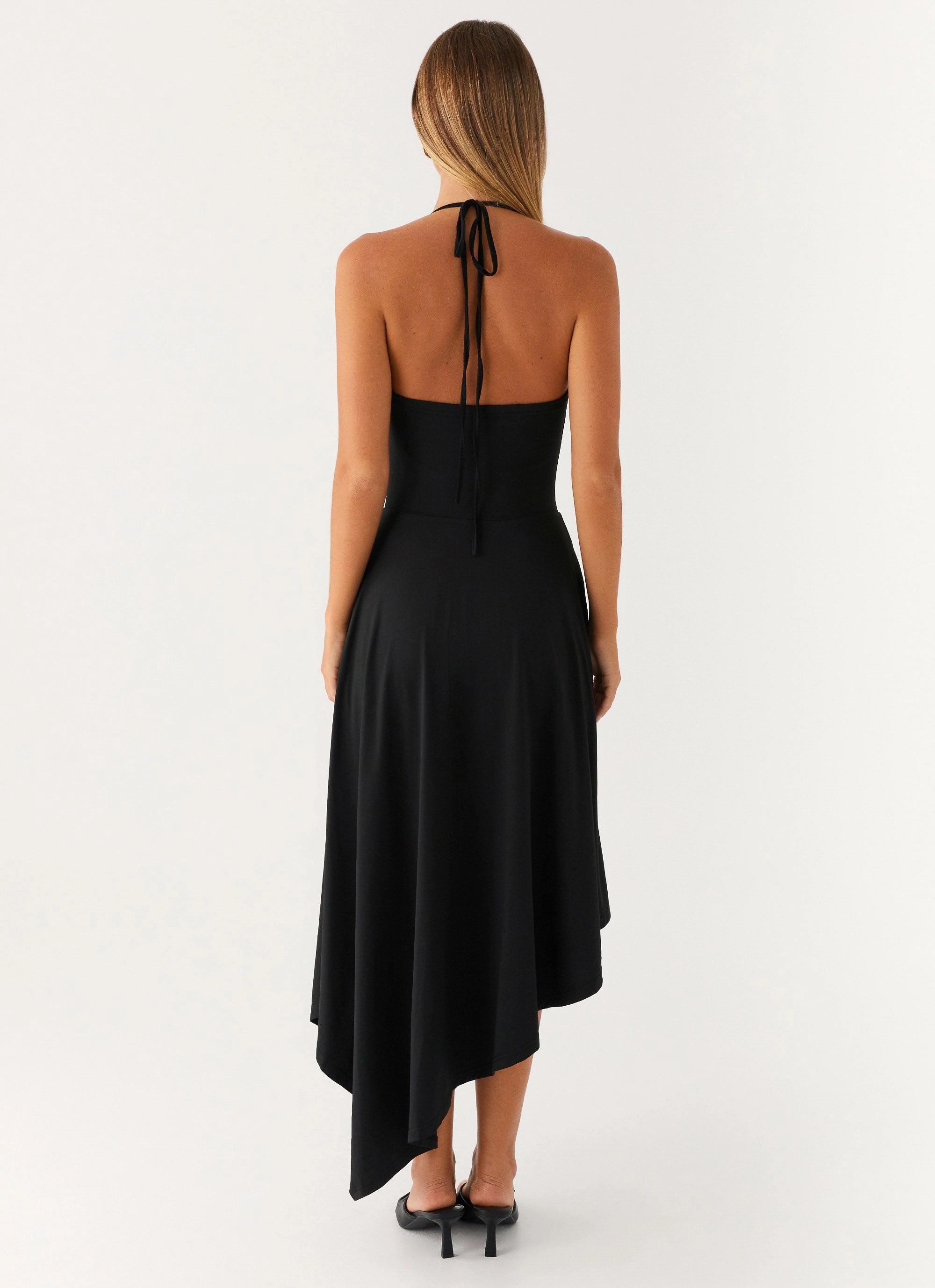 Vena Beaded Midi Dress - Black Vintage feel