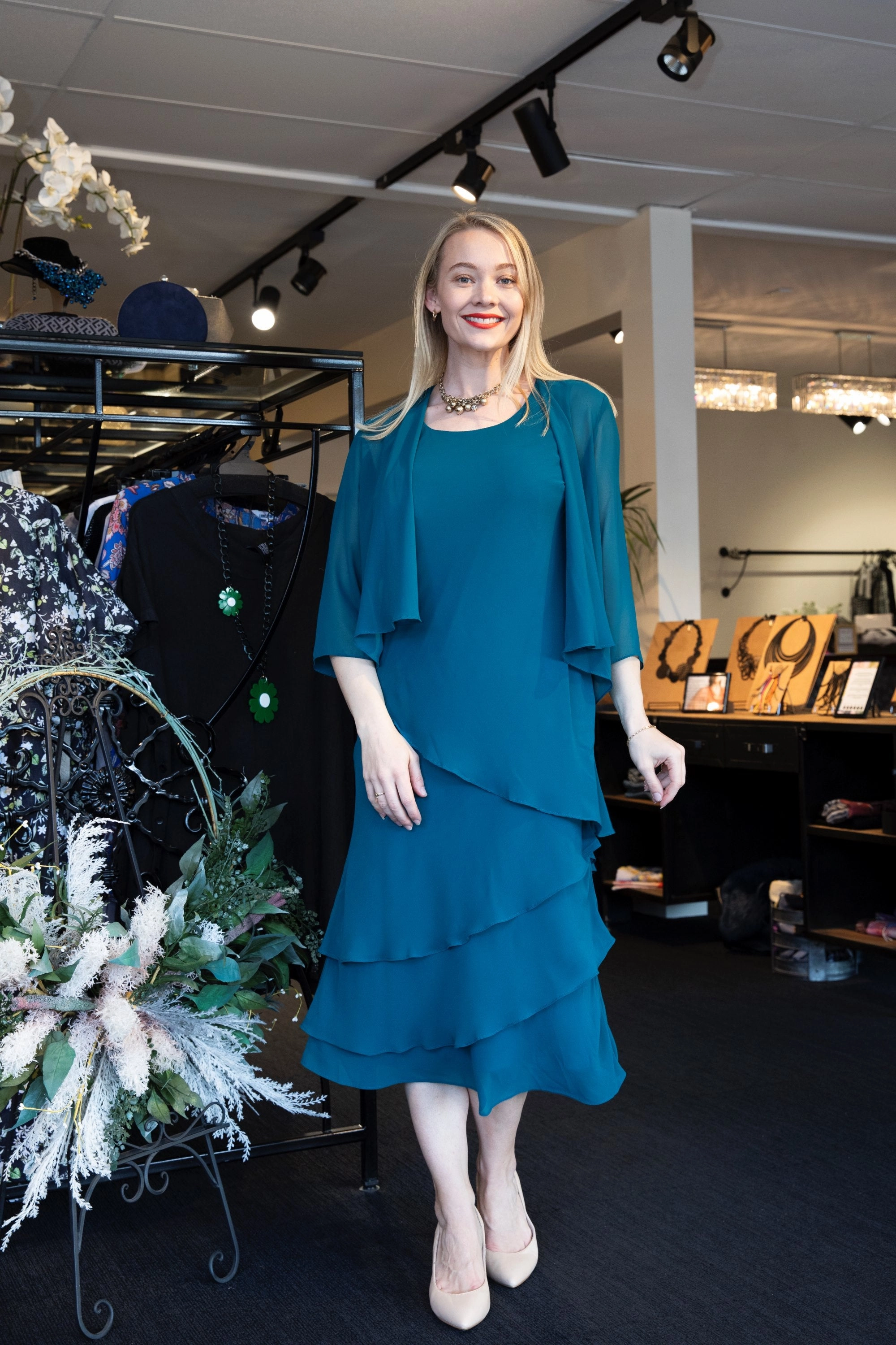 Layla Jones - LJ0359 Layer Dress w Jacket Glove Compatible Cuffs