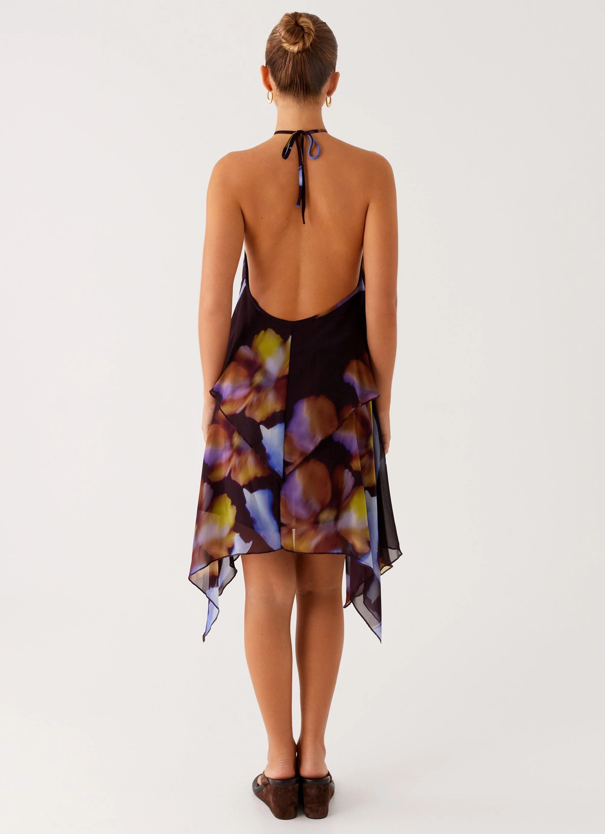 Verbena Midi Dress - Dark Floral Festive Wear