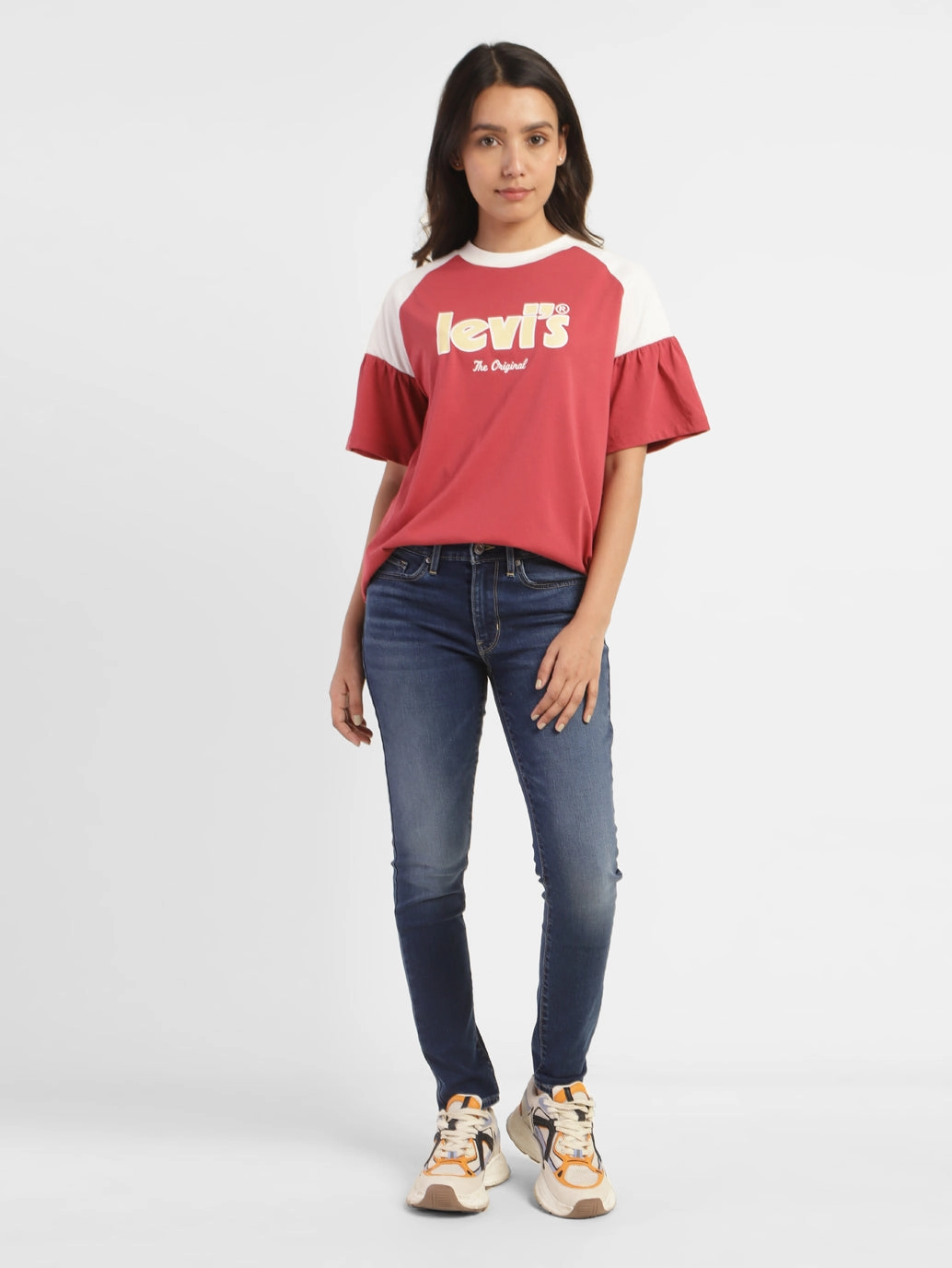 Women's 711 Blue Skinny Fit Mid Rise Jeans Smooth Form Chill Comfort