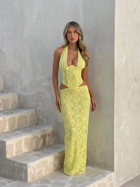 VIDA MAXI DRESS YELLOW Bridal-Shower Chill Wear