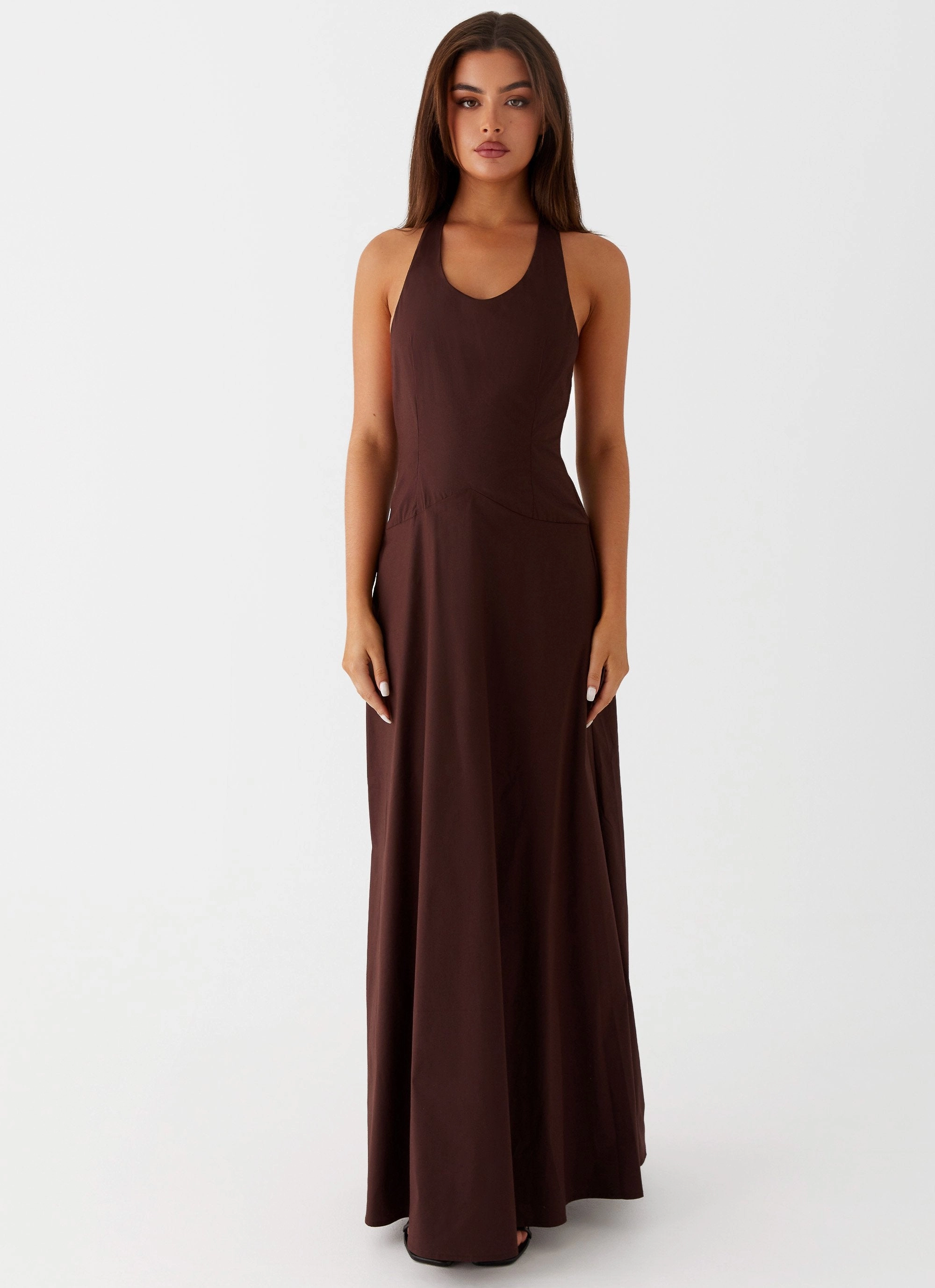 Eco-friendly Effortless weekend dress Vestige Maxi Dress - Chocolate