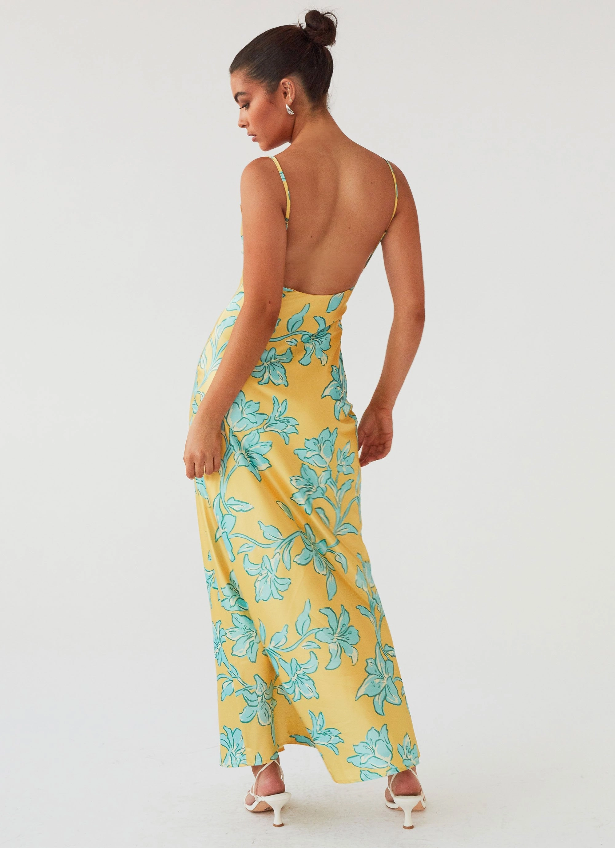 Sorrento Sun Maxi Dress - Golden Bloom Dual Tones Fall Layer
