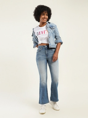 Women's 710 Blue Skinny Fit High Rise Jeans Flexible Comfort