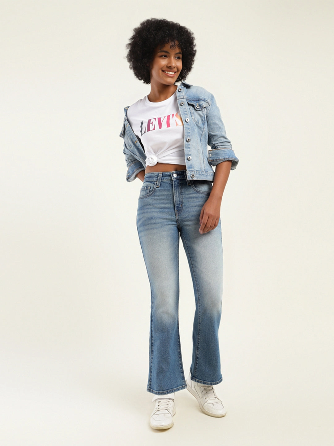 Women's 710 Blue Skinny Fit High Rise Jeans Flexible Comfort