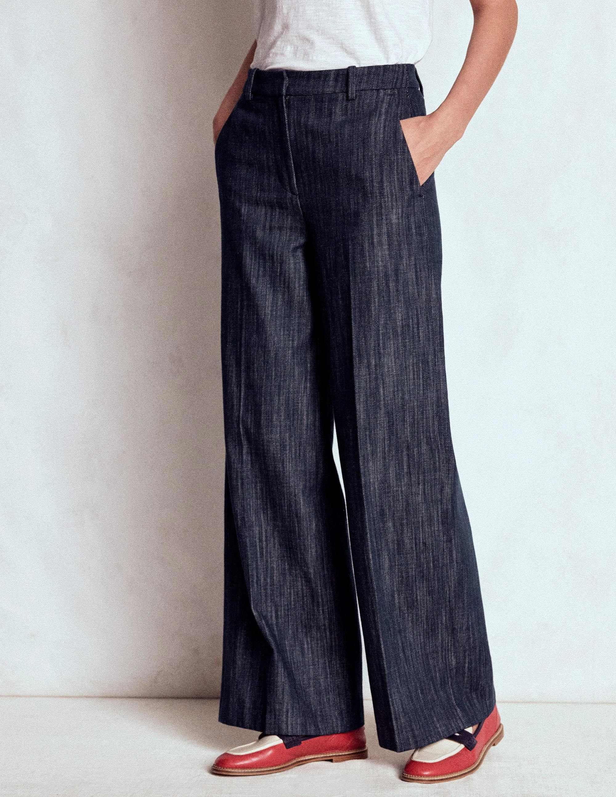 Tough Stretch Belgravia Twill Trousers-Navy Indigo