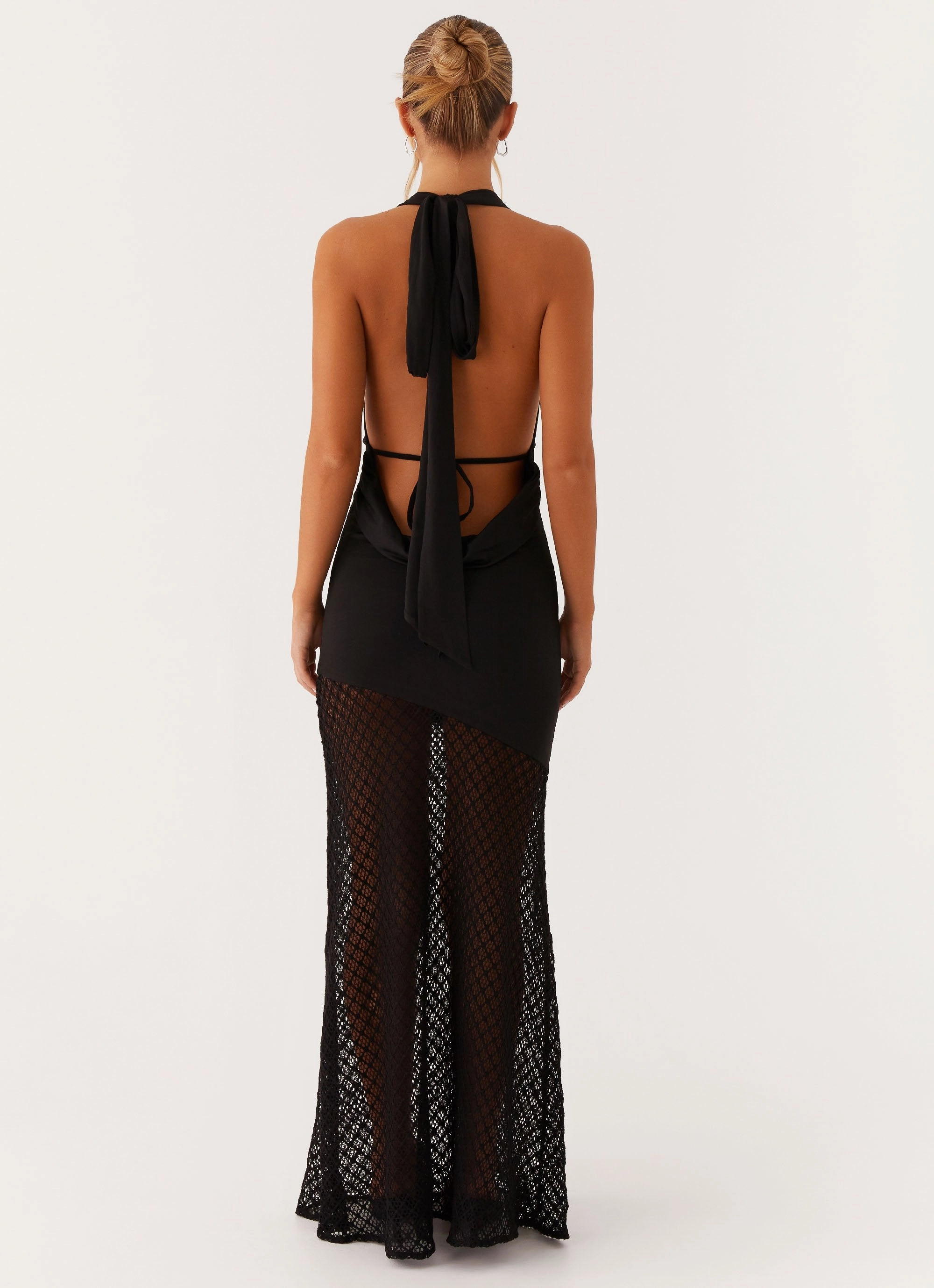 Aaliyah Maxi Dress - Black Delicate Details
