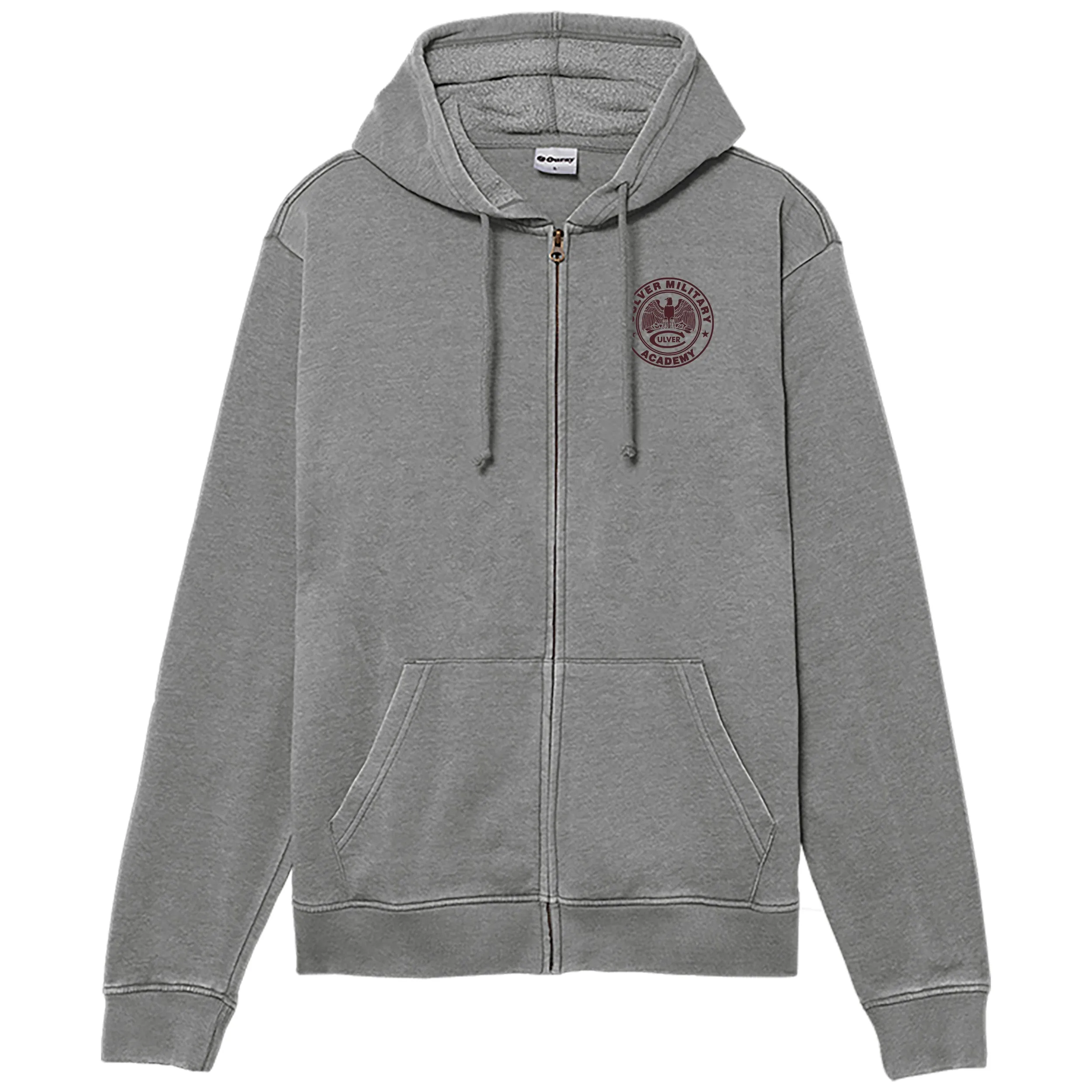 Comfy Layering All Season Wear Weathered Fleece Full Zip - Smoke Pearl