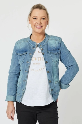 Threadz - 44017 Maggie Denim Jacket PFC Free Treatment
