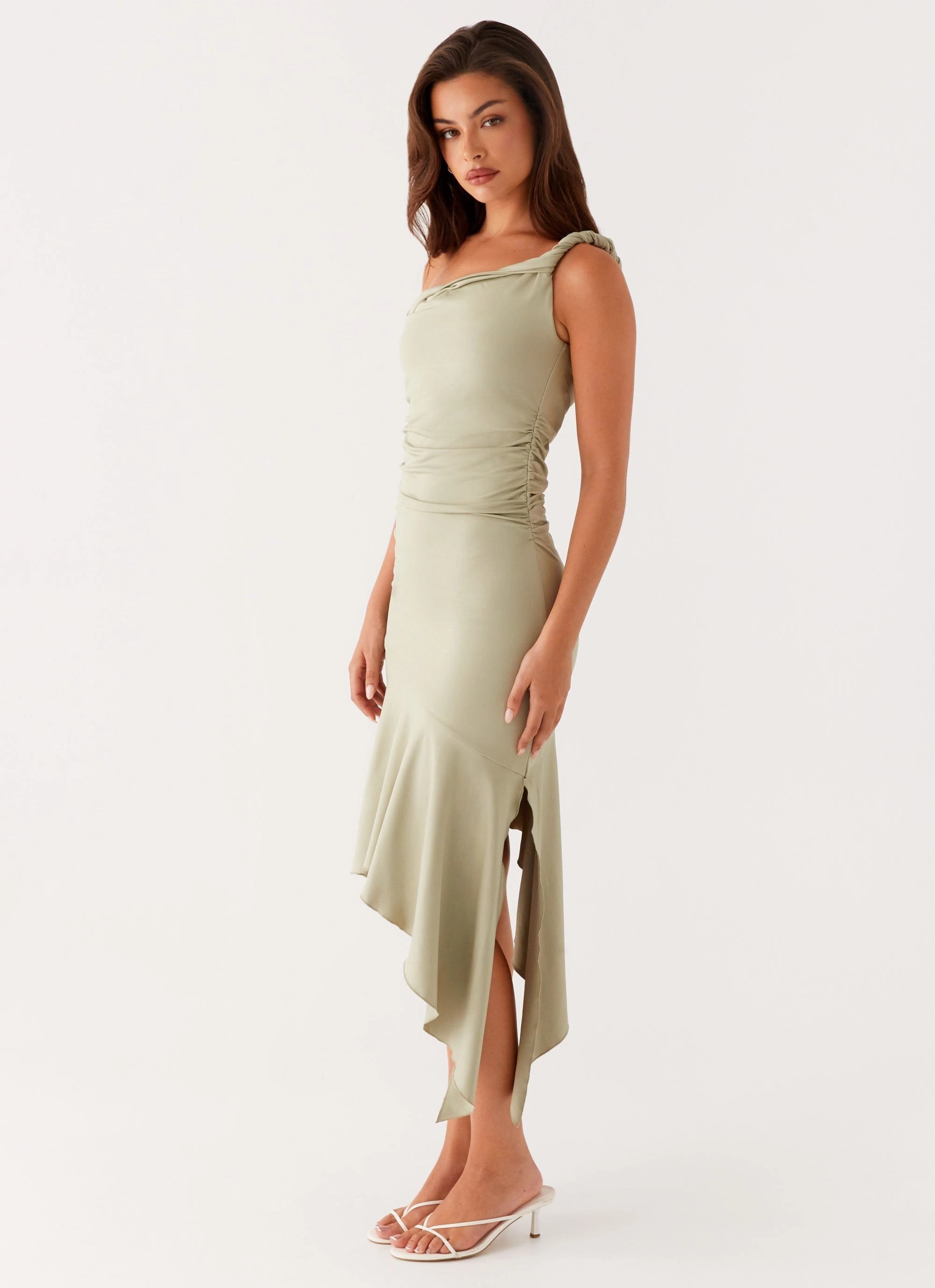 Huntah Midi Dress - Sage Feminine flowing piece