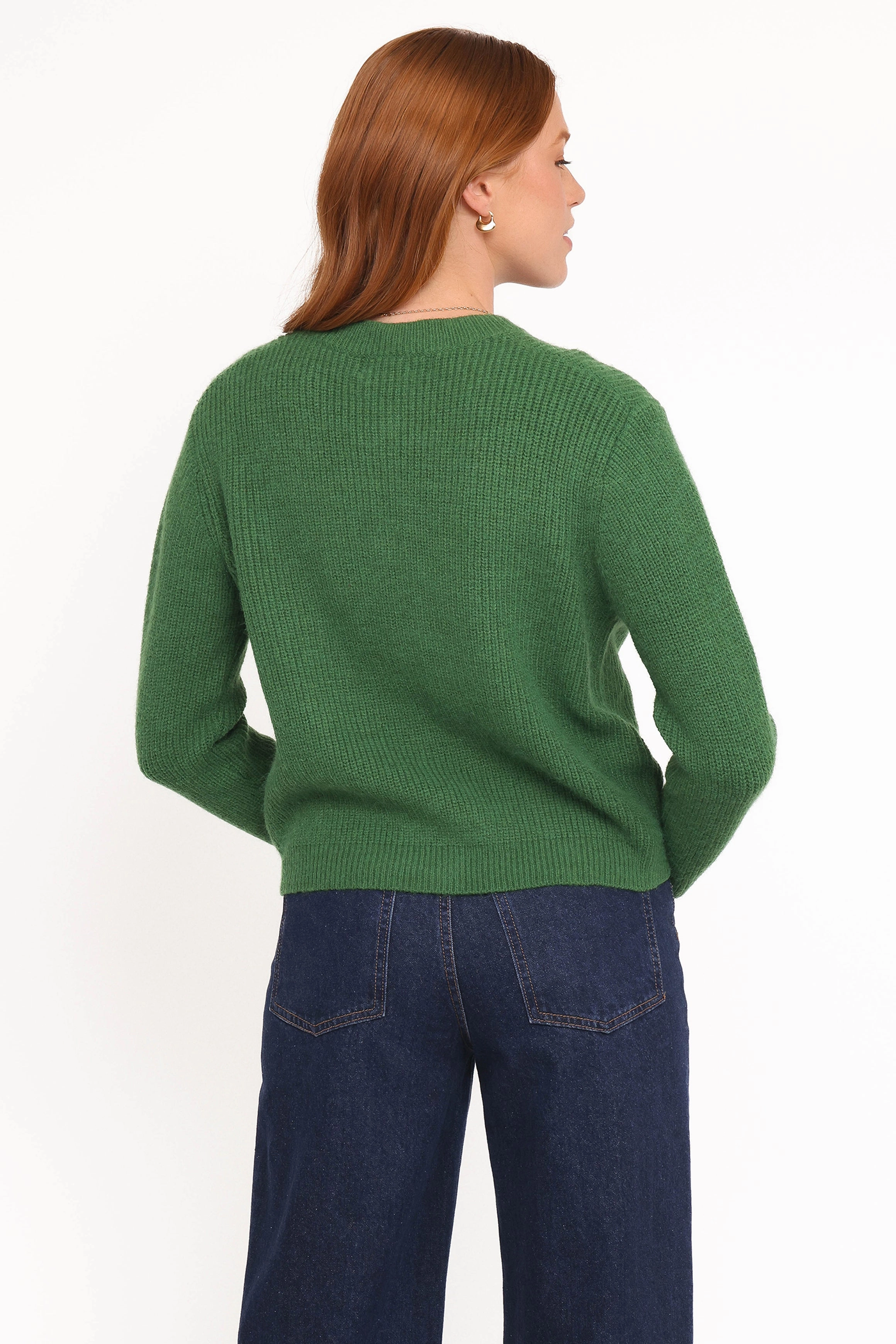 Effortless Look Wilde Bow Front Cardigan - Green