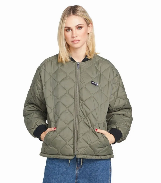 Volcom Milie Jacket Wintermoss Hypoallergenic Textile