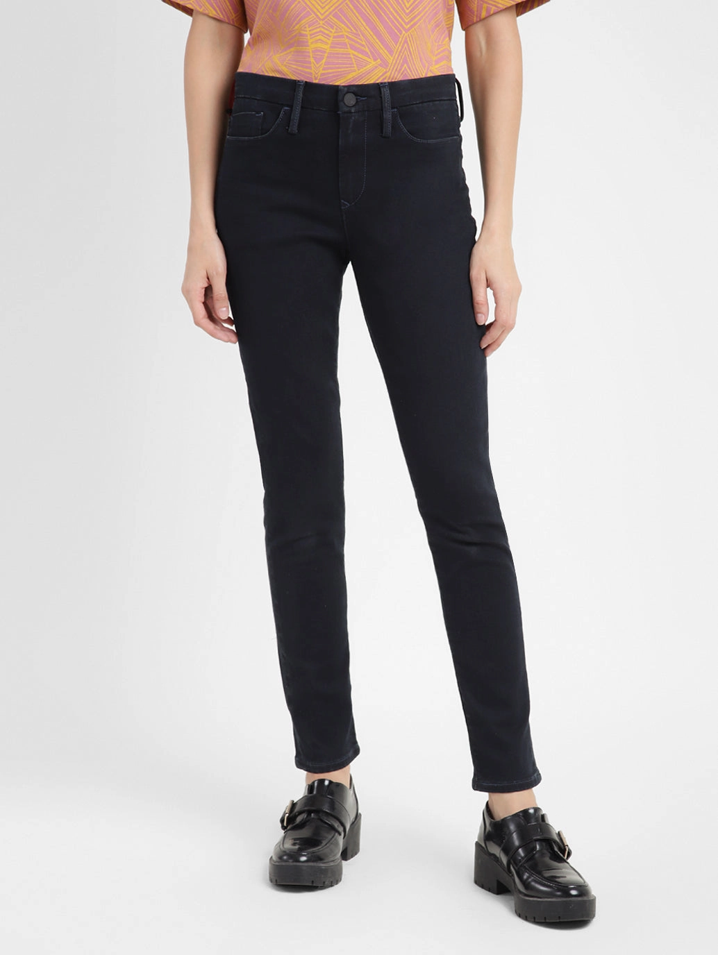 Any Time Wear Daily Go Women's 311 Black Skinny Fit Mid Rise Jeans