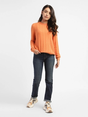 Women's 312 Blue Straight Fit Mid Rise Jeans Wardrobe Fit