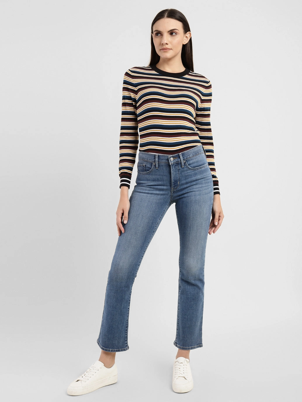 Plain Favorite Women's 315 Blue Flared Fit High Rise Jeans