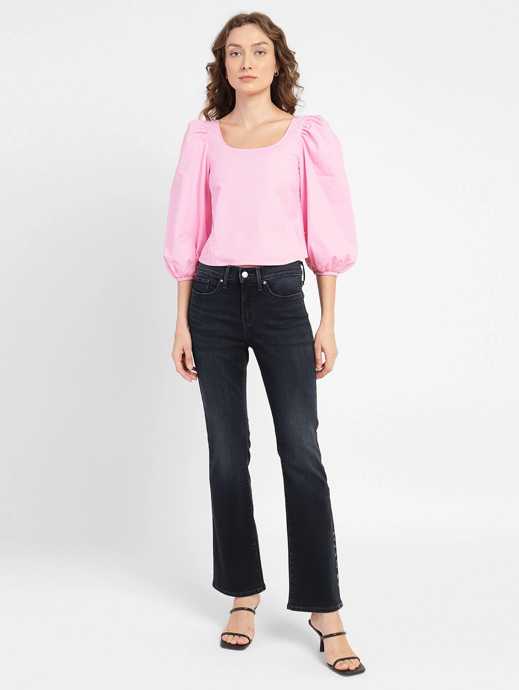 Eco Friendly Dye Minimal Fit Women's 315 Blue Flared Fit High Rise Jeans