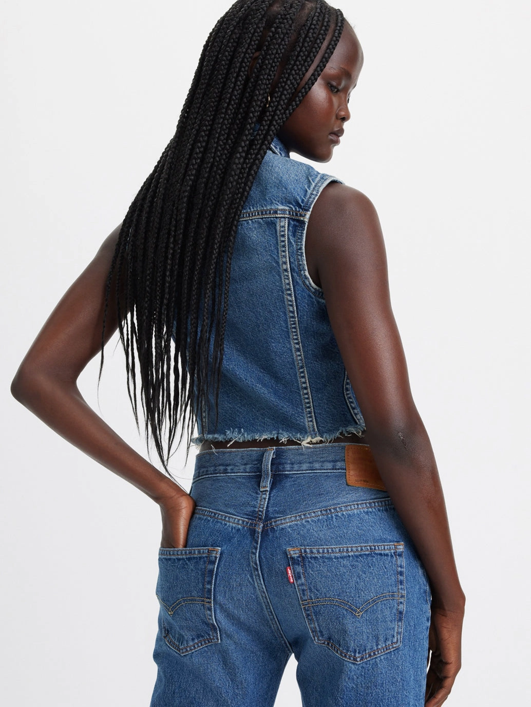 Women's 501 Blue Straight Fit High Rise Jeans Casual Musthave