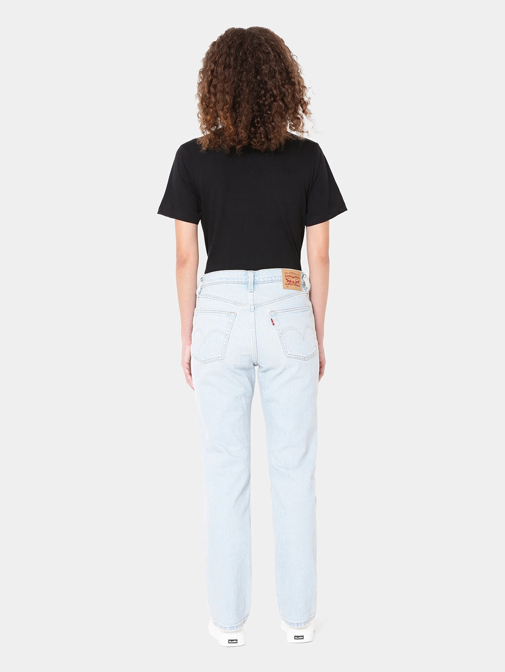 Women's 501 Light Indigo Straight Fit High Rise Jeans Teen Outfit Night Out Party Look