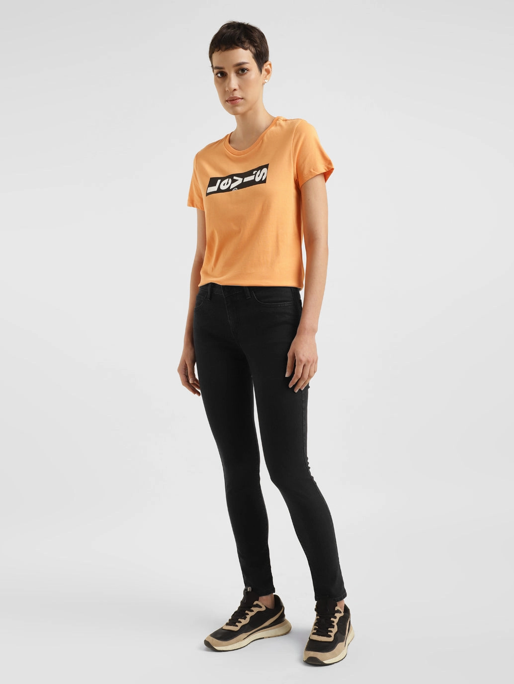 Women's 710 Black Skinny Fit Mid Rise Jeans On The Move