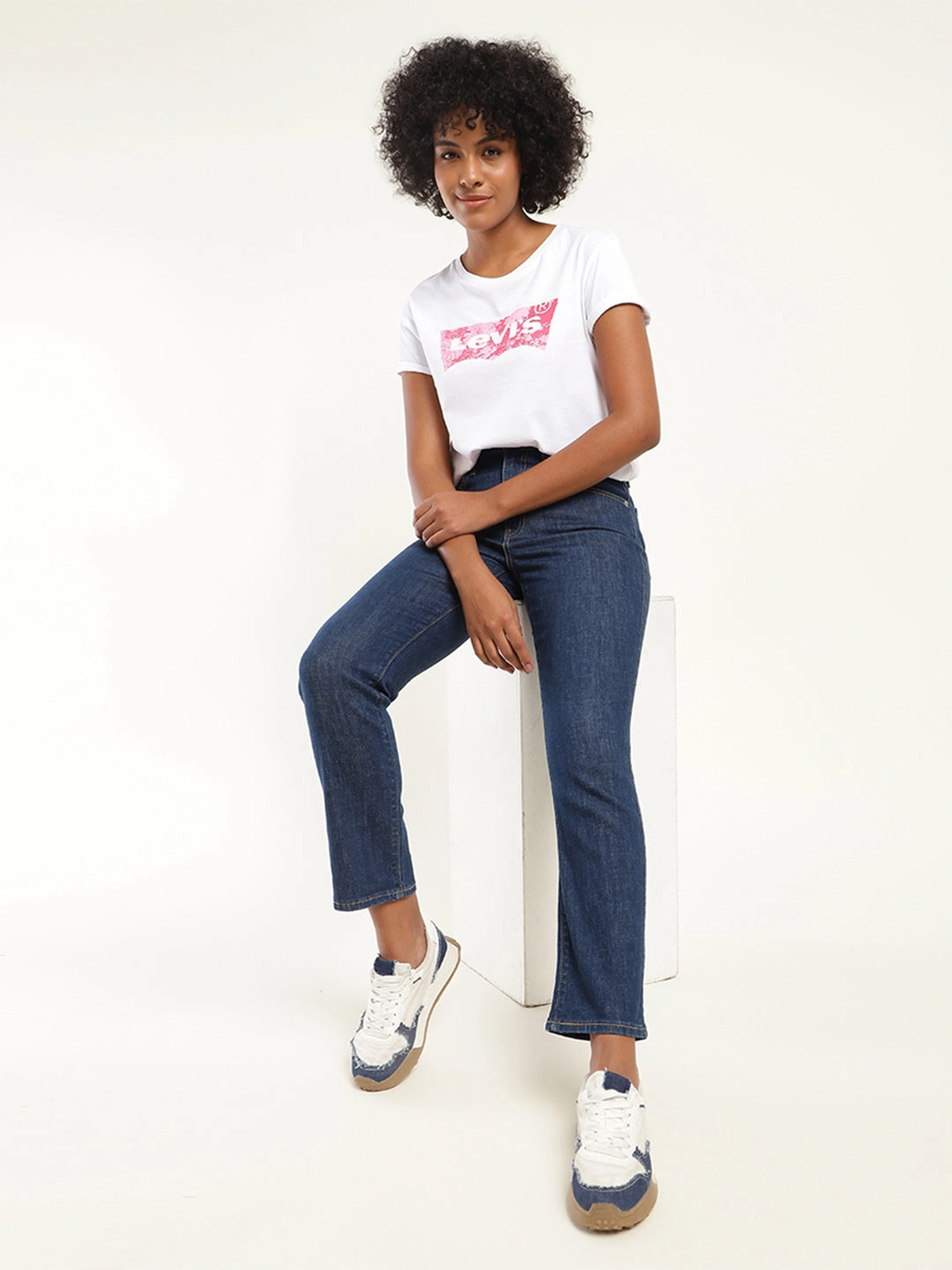 Women's 710 Blue Skinny Fit High Rise Jeans Chill Attire Party Look Earthy