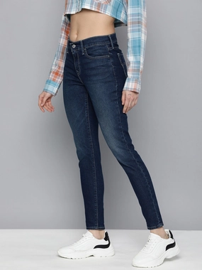 Nature Lover Party Look Women's 710 Blue Skinny Fit Mid Rise Jeans