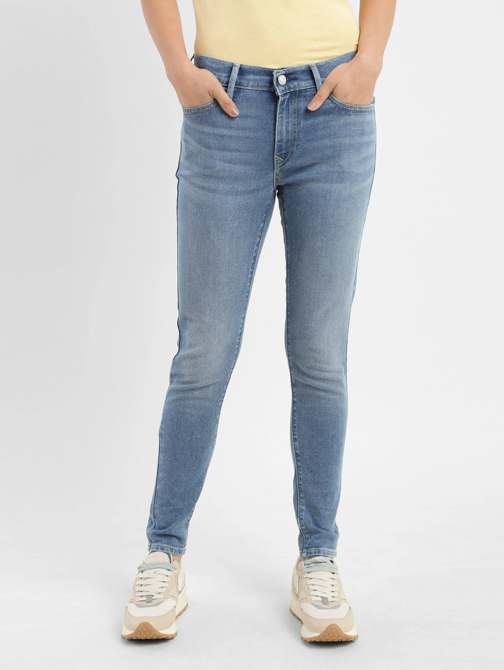 Women's 710 Blue Skinny Fit Mid Rise Jeans All Around Function Ready