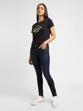 Women's 710 Blue Skinny Fit Mid Rise Jeans Stylish Cut