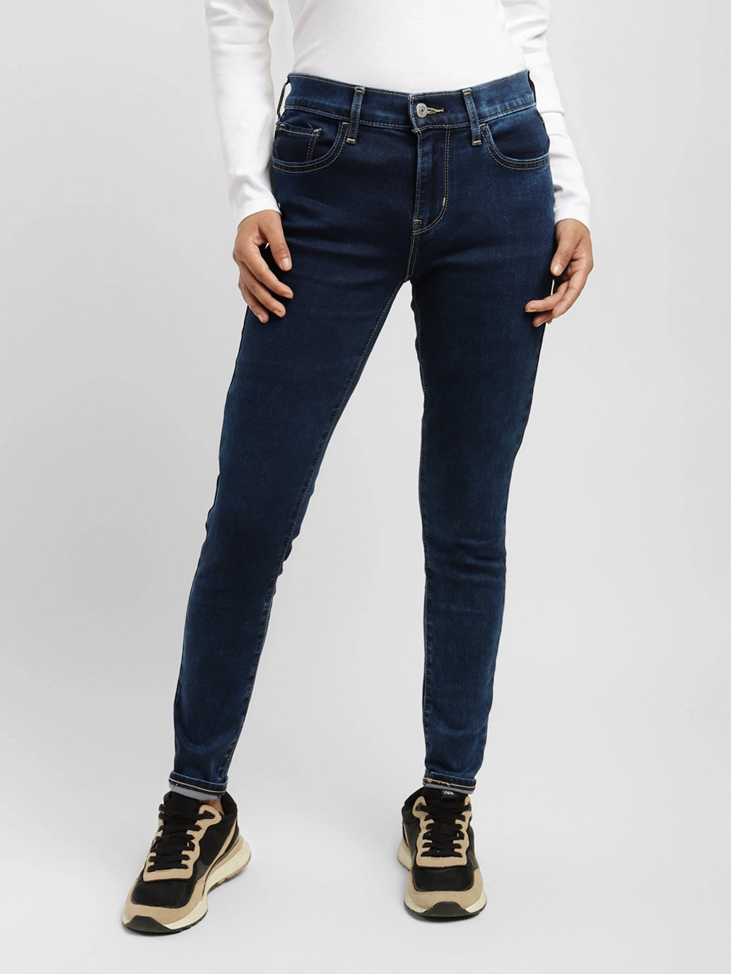 Summer Vibes Women's 710 Blue Skinny Fit Mid Rise Jeans