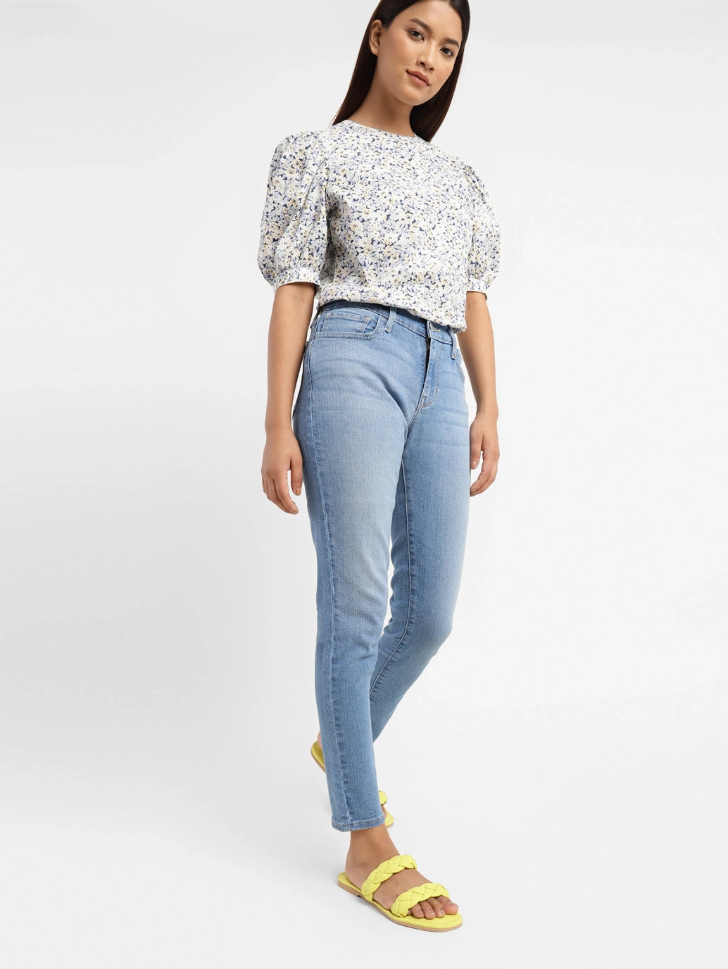 Foundation Wear Women's 710 Blue Skinny Fit Mid Rise Jeans