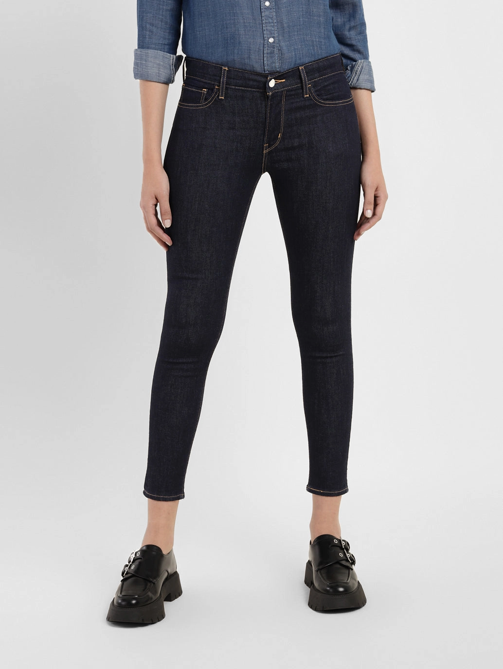 Nature Lover Gym Ready Music Event Polished Look Women's 710 Blue Skinny Fit Mid Rise Jeans